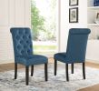 Leviton Urban Style Wood Dark Wash Turned-Leg Dining Set: Table and 4 Chairs, Blue