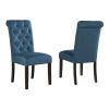 Leviton Urban Style Wood Dark Wash Turned-Leg Dining Set: Table and 4 Chairs, Blue