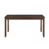 Classic Cherry Finish 6pc Dinng Set Table Bench 4x Chairs Faux Leather Upholstery Kitchen Dining Furniture