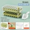 Ice Cube Tray With Lid And Bin, 64 Pcs Ice Cubes Molds, Ice Trays For Freezer, Ice Cube Tray Mold, With 2 Trays, Ice Freezer Container, Spill-Resistan