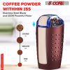 5 Core Coffee Grinder ‚Ä¢ 85 Gram Or 3 Ounces / 12 Cup Capacity ‚Ä¢ One-Touch Automatic Electric Bean Spice Grinding Machine ‚Ä¢ 150W Copper Motor ‚Ä¢