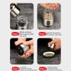 Multi Functional Manual Pepper Mill Convenient Stainless Steel Grinding Bottle Black Pepper Adjustable Grinder Condiment Tool