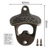 Zinc Alloy Bottle Opener Wall Mounted Vintage Retro Beer Opener Tool Accessories Bronze Color with Screws Bar Decoration Gadgets